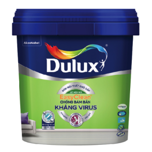 Sơn Nội Thất Dulux EasyClean Chống Bám Bẩn Kháng Virus- Mờ E016M Lon 5L