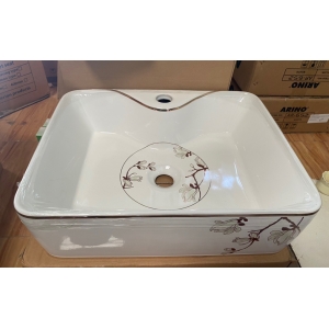 Lavabo Chữ Nhật Hoa Văn